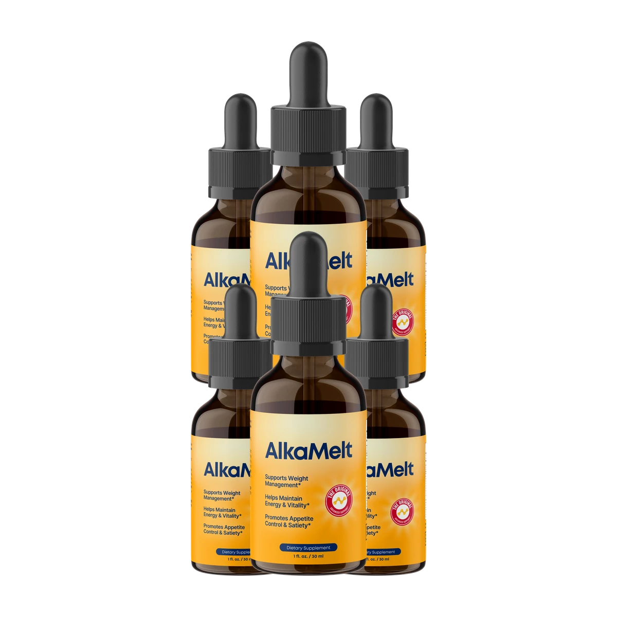 AlkaMelt liquid drop bottles
